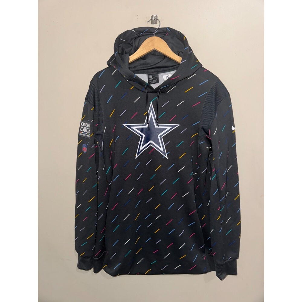 Nike NFL Dallas Cowboys Football Team Issue Crucial Catch Dri-FIT Hoodie Mens XL